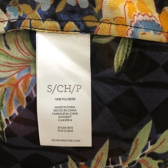 đť…şCABI Amour Semi Sheer Blouse Floral Small - Picture 9 of 10